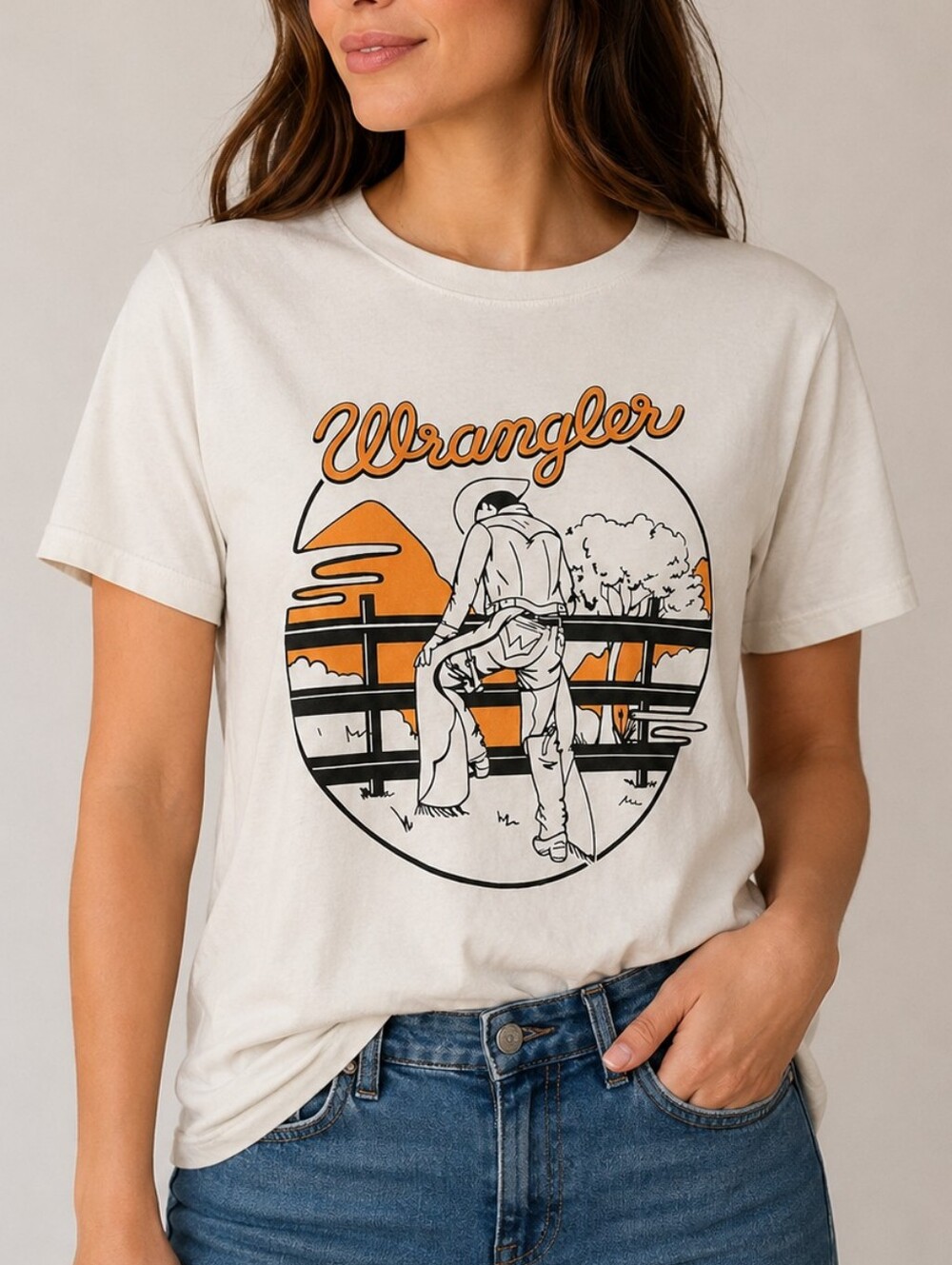 WRANGLER Retro Rodeo Cowboy Graphic Cotton Tee